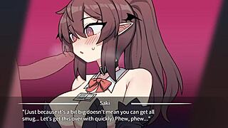 Anime seductress indulges in self-pleasure and oral delight