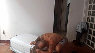 I called the technician, and he licked my big ass with his cock