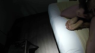 mandy mynxx gives a footjob to her lover in this fetish video