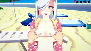 Shenhe in Bikini Gives POV Blowjob and Titjob in Genshin Impact