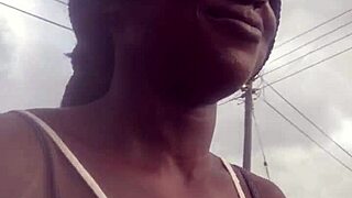 Crazy chick hunts supermarket for a lighter to smoke!