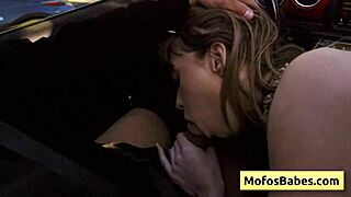 I see leila cove suck charles deras cock in the car, so hornyy!
