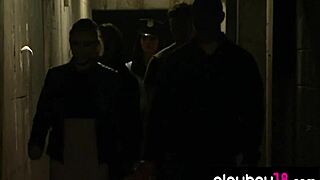 Hardcore Amateur Foursome Fuck With Busty Babes Behind Bars