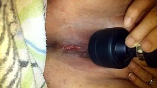 Squirting orgasm with vibrator and wetness