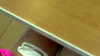 asian ladyboy shows her new thong in the convenience store, so sexy