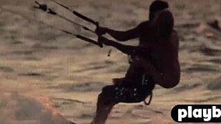 Beautiful Babes Enjoyed A Hot Surfing So Naked And Sexy