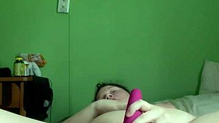 Horny milf plays with her pussy