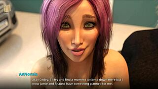 wvm 192 interview with teen brunette goes erotic in 3d