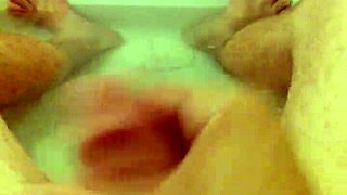 Jerking off in the bathtub