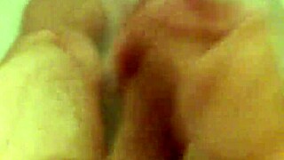 Jerking off in the bathtub