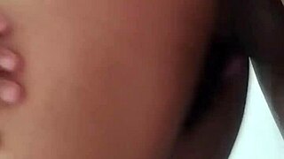 Pretty Mexican brunette stops dick with feet