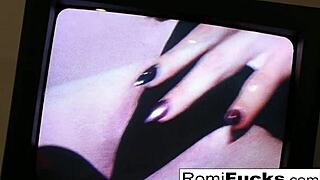 romi rain stuffs her pussy full of panties then licks them clean