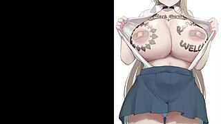 Ahegao girl takes monster cock in hentai style 😍