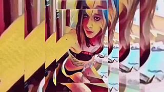 Hot Shemale Teasing in Bathroom Strips Me Wild