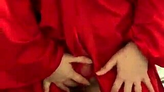 I love watching this brunette in red lingerie play with herself