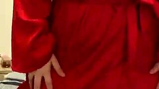 I love watching this brunette in red lingerie play with herself