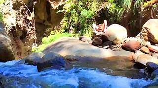 I am Lilyan masturbating by the river