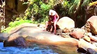 I am Lilyan masturbating by the river