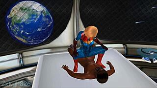 hey, check captain marvel on a secret mission in 3d!