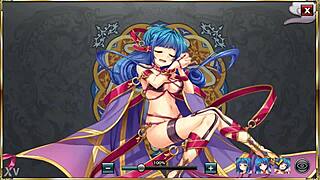 gif of zhao zhong in swimsuit from makoihime musou tenka touitsu den hentai