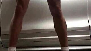 The tattooed blonde amateur fists both holes and sucks big cock in pov.