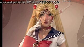 Stepsister sends intriguing vagina photos in sailor moon cosplay with big tits