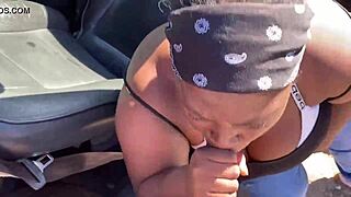 Crazy BBW Sucks Dick Publicly!