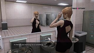 all sex scenes of nora in dreams of desires game, alex fucking all three holes in the ladies washroom!