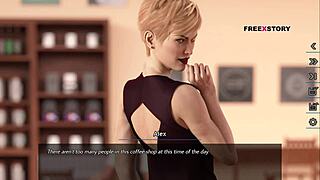 all sex scenes of nora in dreams of desires game, alex fucking all three holes in the ladies washroom!