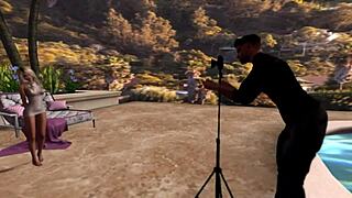 Missemily23 and Xalted Violet Star in Outdoor Cartoon Blowjob