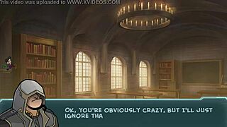 Akaburs Hogwarts Blowjob with Brunette Blonde Swallowing!