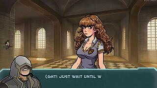 Akaburs Hogwarts Blowjob with Brunette Blonde Swallowing!