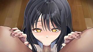 junior gets blowjob in anime hentai style 😘