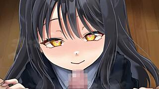 junior gets blowjob in anime hentai style 😘