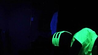 Detailed POV sex with Dayanara under black light in amateur fetish scene
