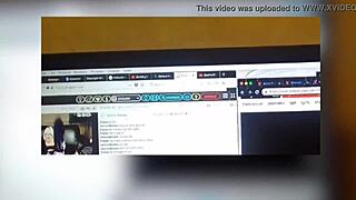 tv rubia masturbates her cock on web chat