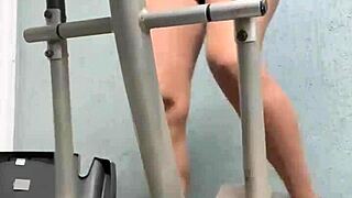 Brave Girl Licks Pussy In Gym Voyeur Scene
