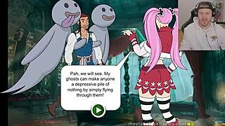 Uncensored 3some in One Piece Game with Big Tits