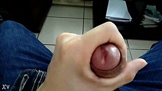 Wow! Mexican guy plays with his cock and cums!