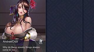 Ayano tempts with curvy teen body in monster cock game