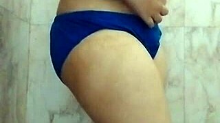 big boobs gorgeous girlfriend self fucking in bathroom!