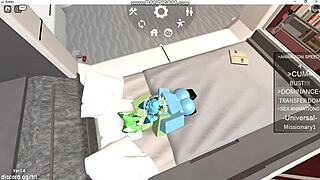 Gay furries indulge in oral pleasure in Roblox game