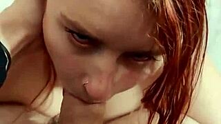 Beautiful redhead teen shows off nice tits