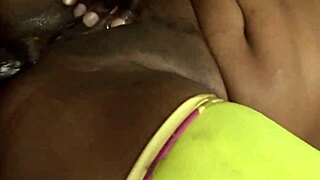 Watch this black couple fuck hard on the couch! Her tight pussy grips his cock!