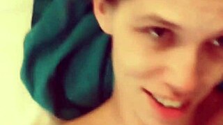 She makes him cum all over her face with toys and handjob!