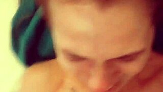 She makes him cum all over her face with toys and handjob!