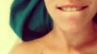 She makes him cum all over her face with toys and handjob!