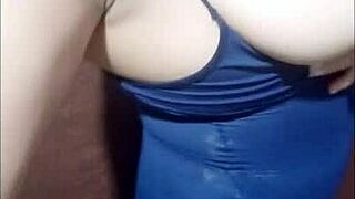 Mature fantasizes intense sex with stepbrother while touching sexy big tits