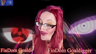 Goddess in glasses gives pain instructions