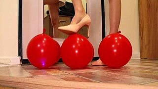 I crush balloons with my heels